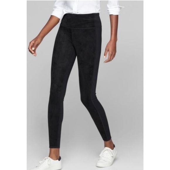 Athleta Black Suede Strut Legging High Waisted Leggings Size Small - Picture 1 of 12